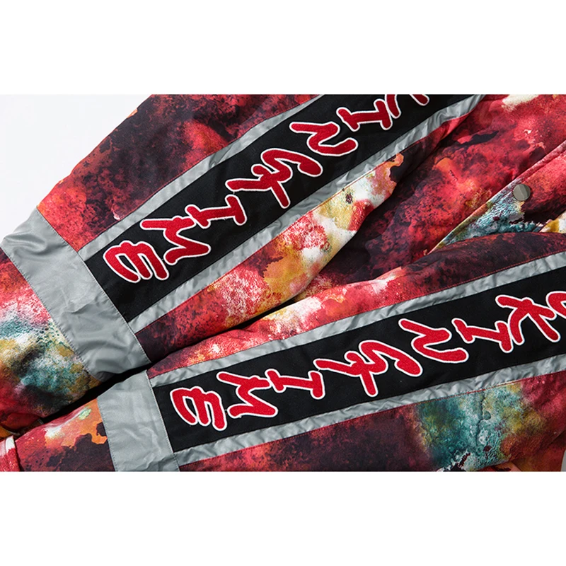 Мужская зимняя куртка с меховым капюшоном в стиле хип хоп|Мужские парки| |