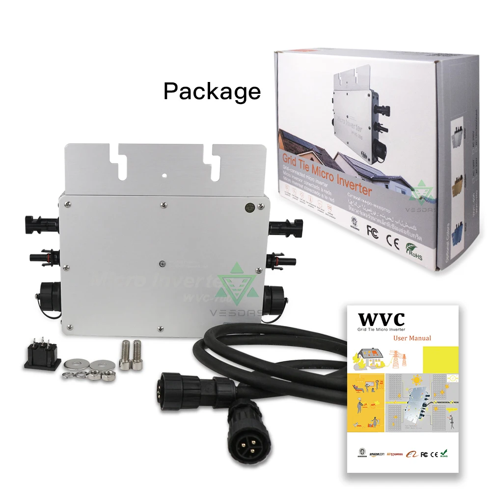 WVC700 солнечный инвертор сетчатый MPPT водонепроницаемый микро Конвертор от 22 до 50 В