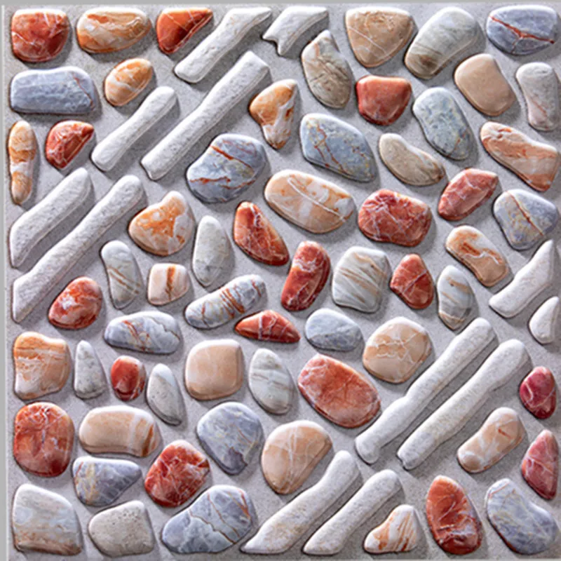 10pcs 3d tile wall stickers self adhesive diy stone pattern home decoration kitchen living room waterproof brick wall stickers free global shipping