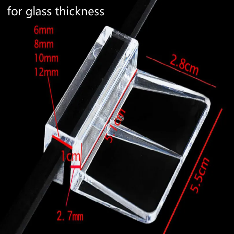 for 8mm thick 6pcs 30*30 см, крышка для аквариума, крышка для аквариума, акриловые клипсы, стеклянная крышка, держатели - Цвет: for 8mm thick 6pcs