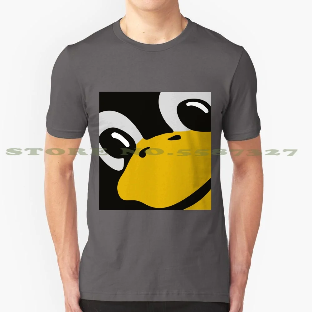 

Linux Tux черно-белая футболка с изображением пингвина глаз для мужчин женщин мужчин Tux Linux компьютер Android Geek Geeky Nerd интернет странно