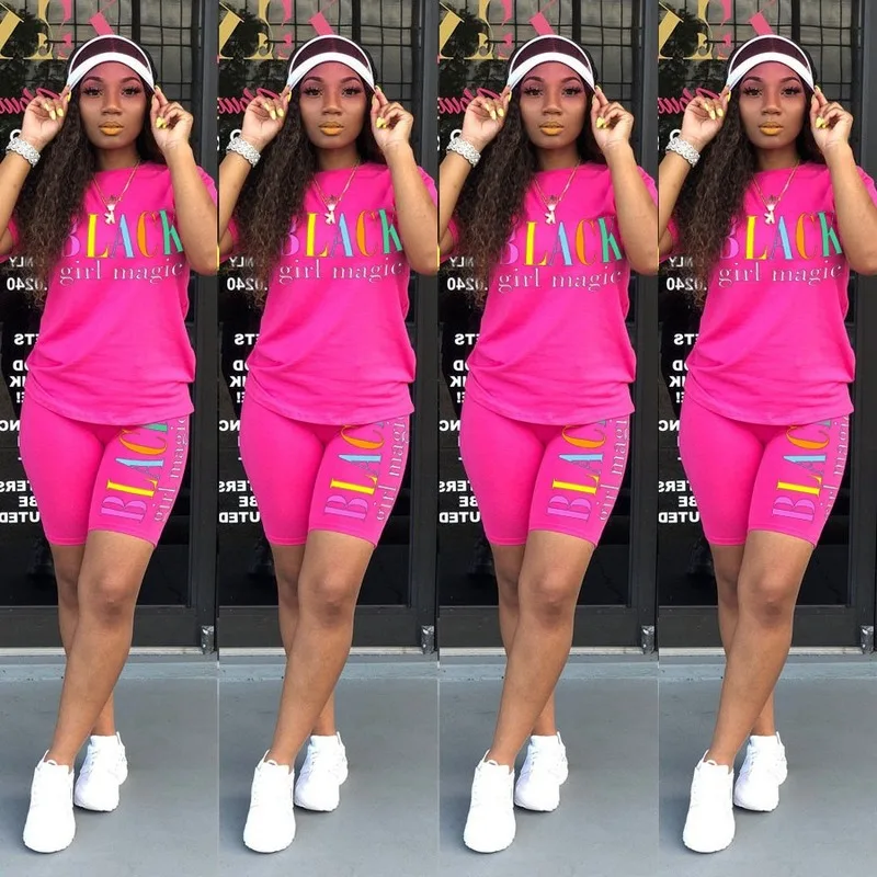 

African Clothes Women 2 Pieces Suit Tracksuit Summer Casual Women Sets Women Plus Size Clothing Short T Shirt Top Solid Shorts