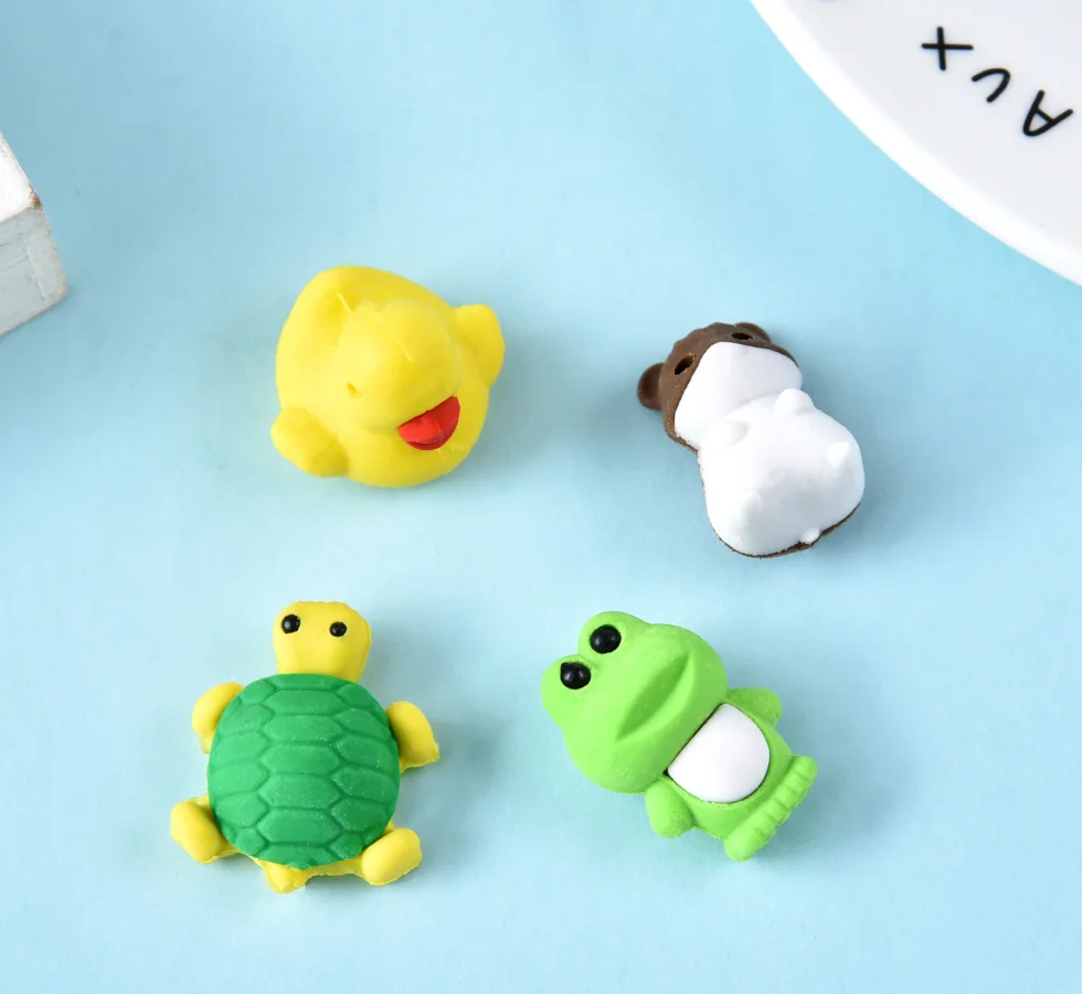 Животное обезьяна медведь Кошка Кролик Лягушка утка КИТ карандаш ластик