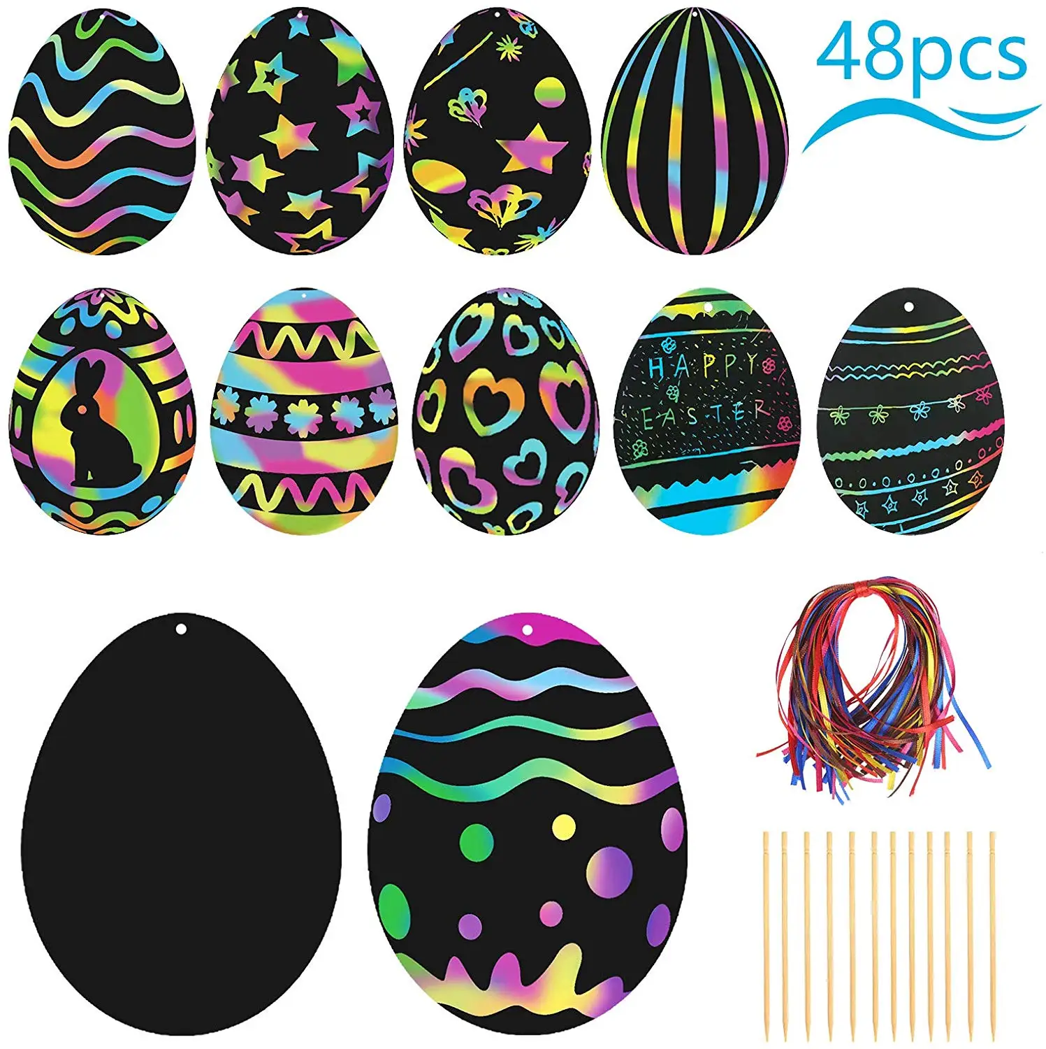48 шт. бумага для рисования яиц 12 шт.|Украшения своими руками вечеринки| |