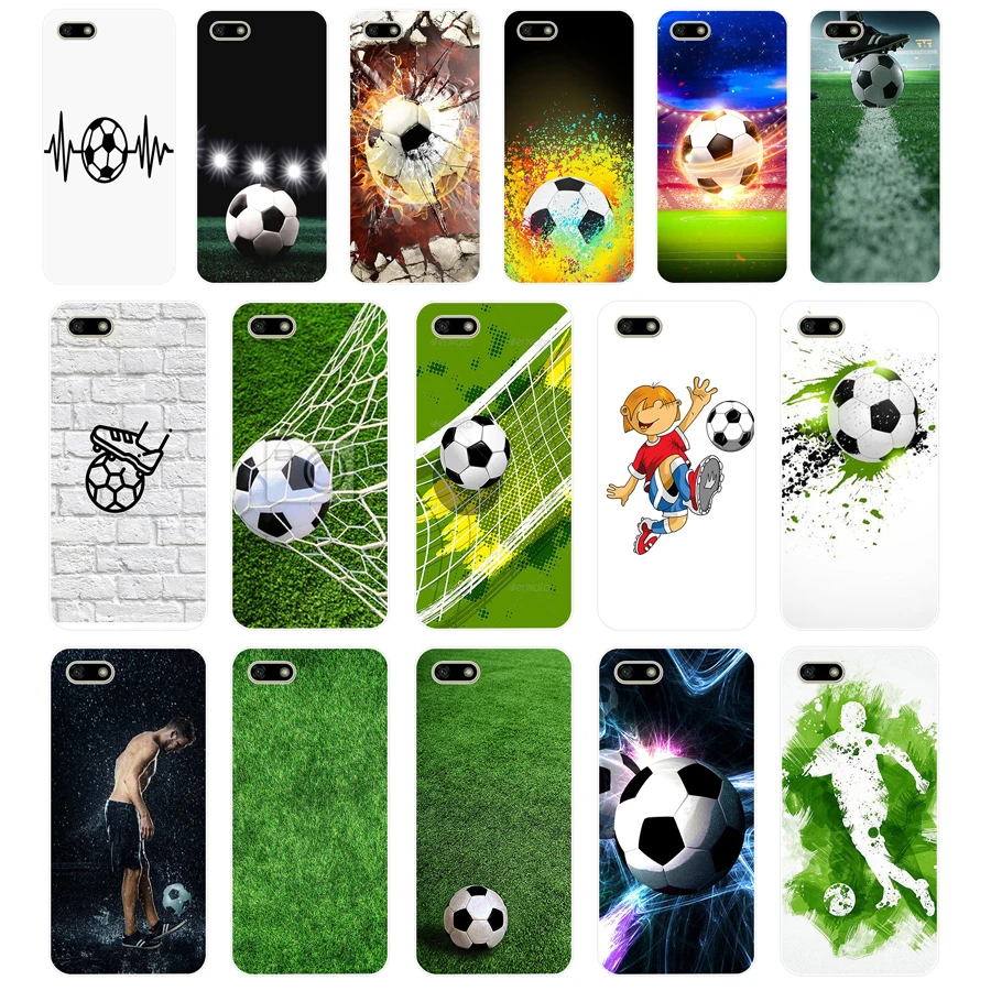 329FG Мягкий силиконовый чехол из ТПУ с изображением футбольного мяча для huawei Honor 7a 5