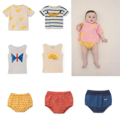 Детский комплект одежды лето 2022 футболка от солнца для мальчиков и девочек топ с