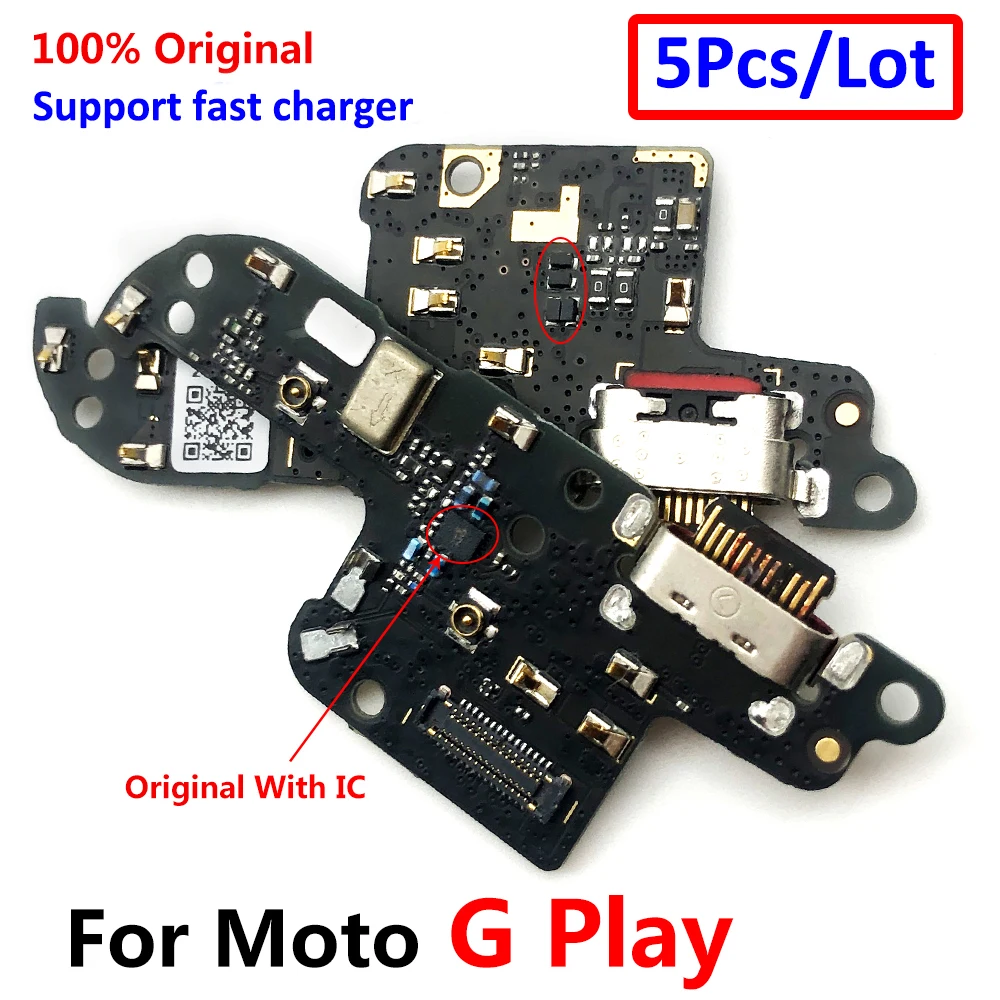 

5 шт./лот, 100% Новый оригинальный USB Micro зарядное устройство, док-разъем, плата, гибкий кабель для Motorola Moto G Play