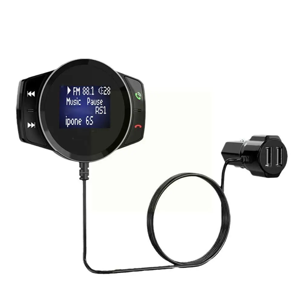 

Bluetooth Автомобильный FM-модулятор, стерео, Автомобильный MP3-плеер, аудио, двойная музыка, USB-диск, передатчик, зарядное устройство, FM Быстрый U TF ...