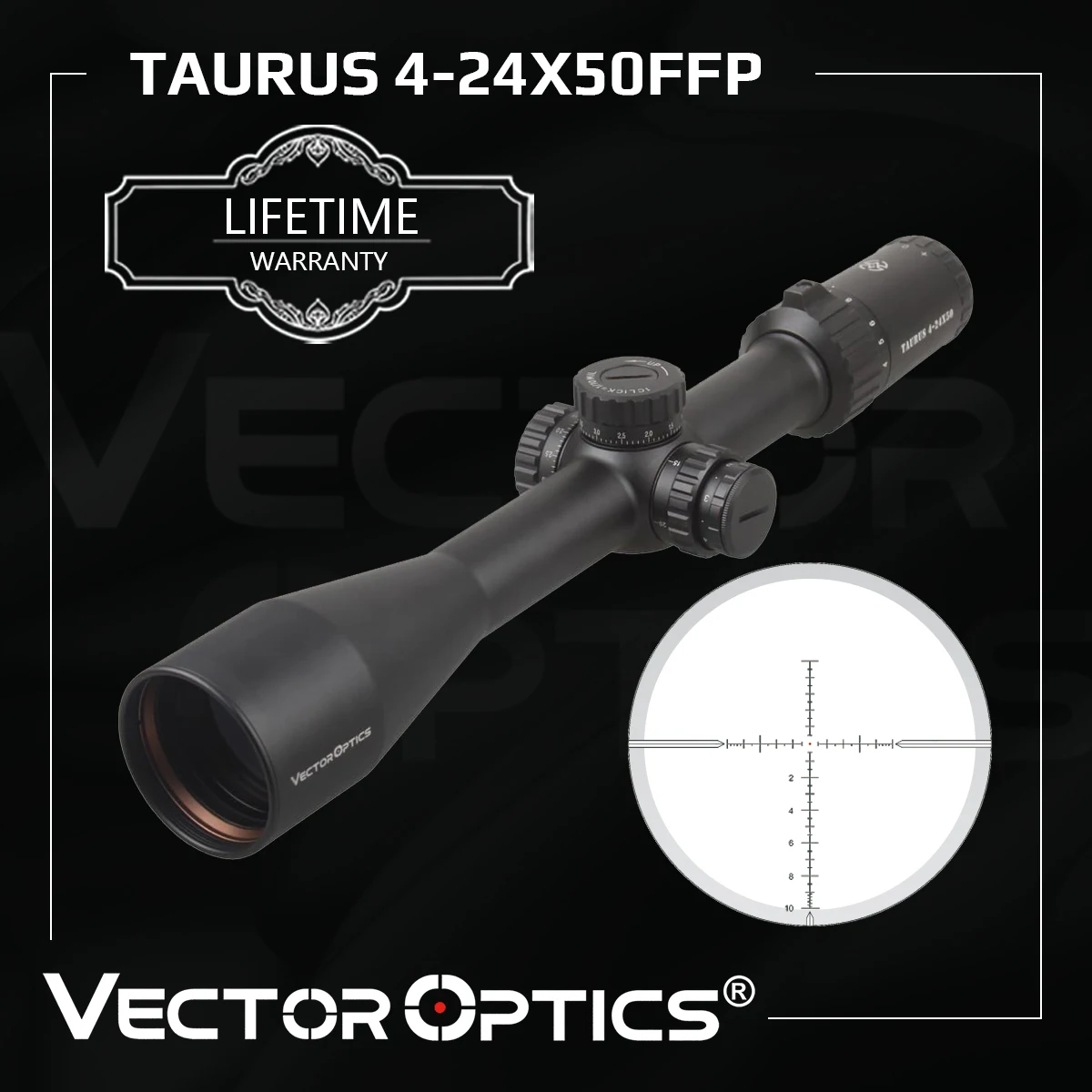 Векторный оптический прицел Taurus 4 24x50 FFP тактический с первым фокусным