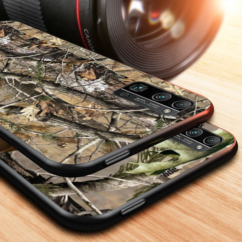 

Real Tree camouflage for Honor V30 30 30S 30i View 20 20S 20i 20E V20 Lite Pro Plus Black Phone Case