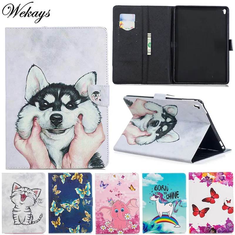 

Wekays For Coque Apple IPad Pro 9.7 inch Cartoon Dog Leather Fundas Case For IPad Pro 9.7 " 2016 A1673 A1674 A1675 Cover Cases