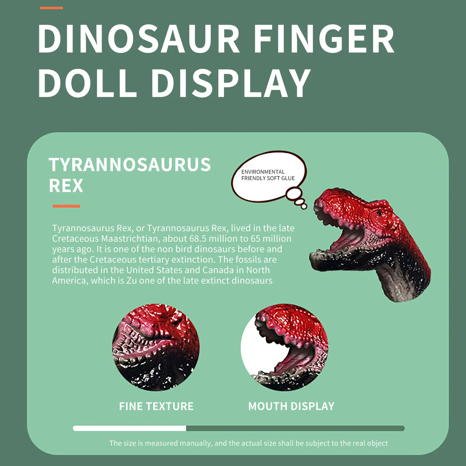 Пальчиковая игрушка-динозавр (5 комплектов) мини-пазл с животными ручное