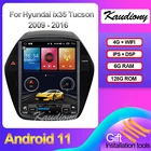 Автомобильный DVD-плеер Kaudiony, мультимедийный проигрыватель на Android 11 для Hyundai Tucson ix35 с экраном 10,4 дюйма, радио, GPS-навигацией, 4G, 2009-2016