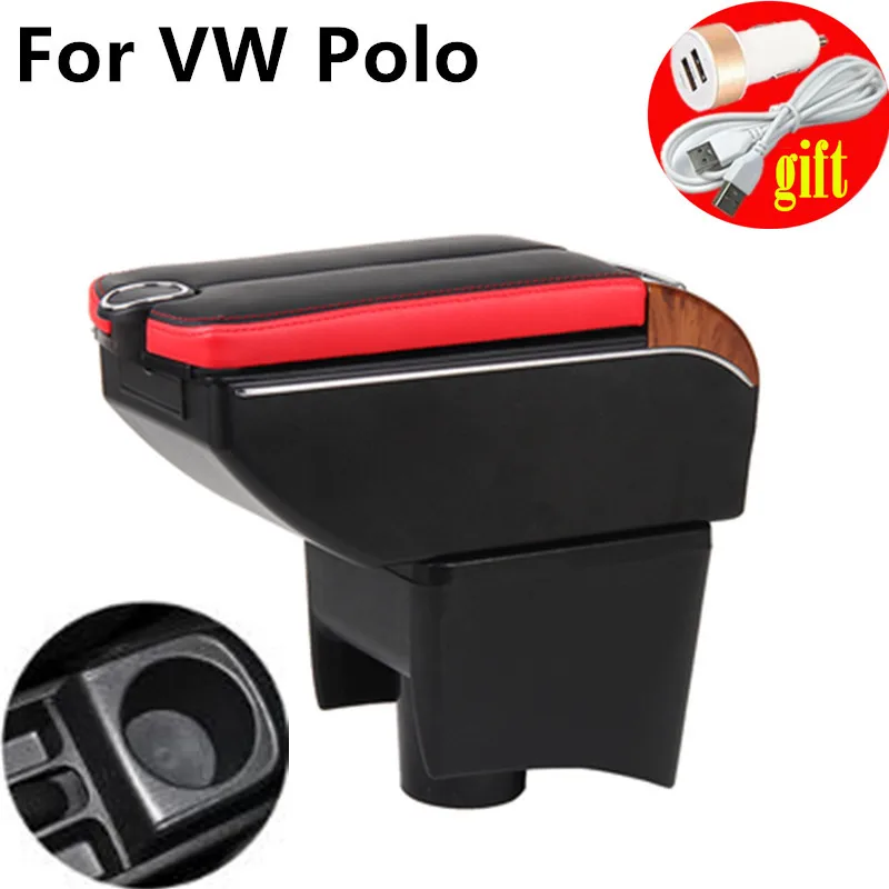 Двойные двери открываются 7usb консоль для хранения Volkswagen Polo Mk5 6R Vento 2010-2020