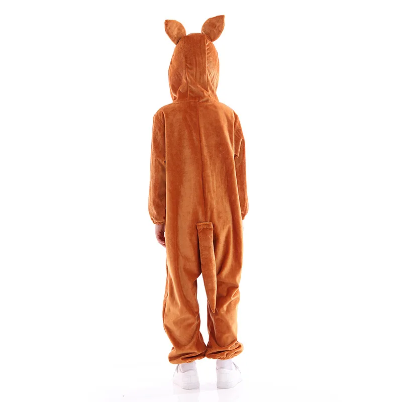 

Halloween Cosplay Children Kangaroo Onesies Pajama Animal Party Homewear Long Sleeve Suit Boy Girl Gifts Performance Costume