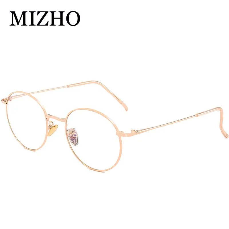 

MIZHO Filtering Protect Eyesight Anti Blue Light Glasses Women Oval Look At Phone Blocking Glare Computer korea Glasses Metal