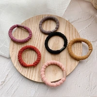 5pcslot hair ropes women girls simple basic elastic hair rubber bands headwear solid color headband fashion hair accessories