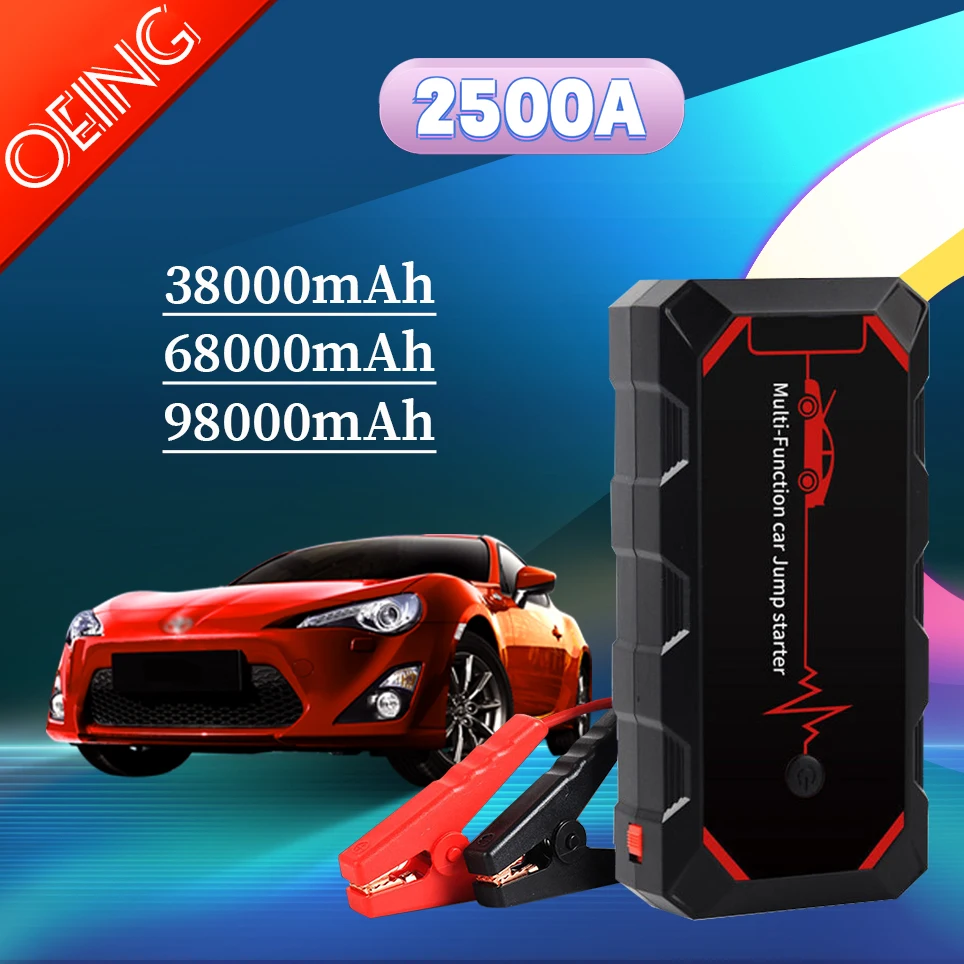 

Пусковое устройство 2021, пусковое устройство 98000 мАч, внешний аккумулятор, автомобильный бустер, стартер, аккумулятор, аварийное автомобильн...