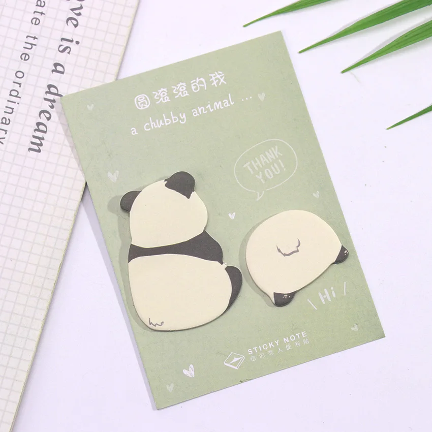 Panda Бумага для заметок на клейкой основе блокнот для заметок милые толстые маленькие животные канцелярские принадлежности студенческие офисные принадлежности - Цвет: Panda