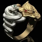 FDLK, креативные подарки, золотые, серебряные, цветные кольца, змея пантера, битва, панк, кольцо, мужские вечерние ювелирные изделия в стиле хип-хоп из нержавеющей стали
