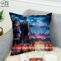 sword art online pattern 3d printed polyester decorative pillowcases throw pillow cover square zipper pillow cases style 3