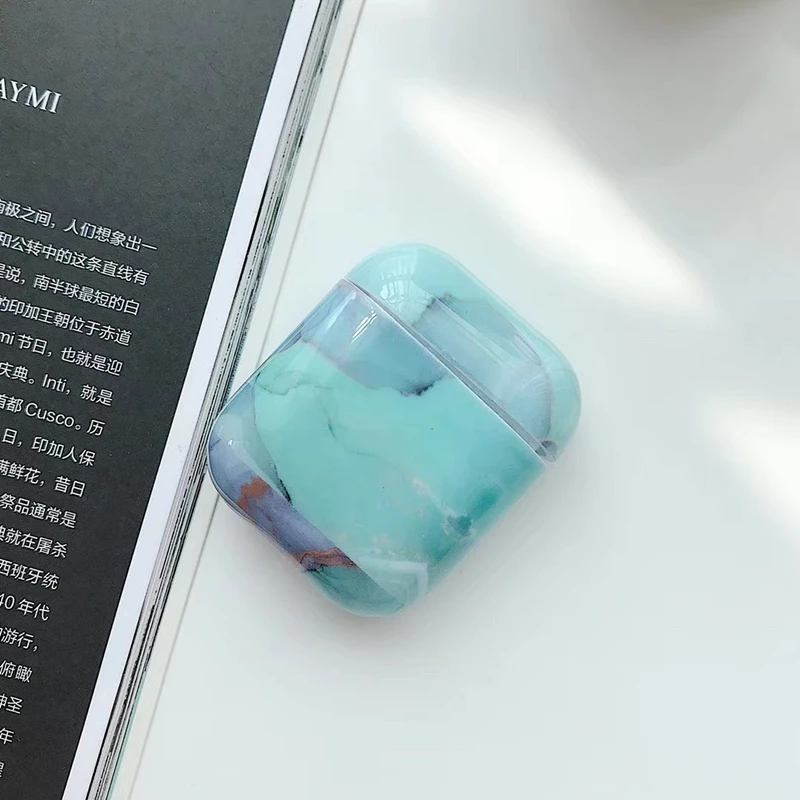 Чехол для оригинального Apple Airpods чехол мраморный милый чехол для Apple Airpods 2 1 Аксессуары для наушников Air Pods Чехол Коробка Coque capa