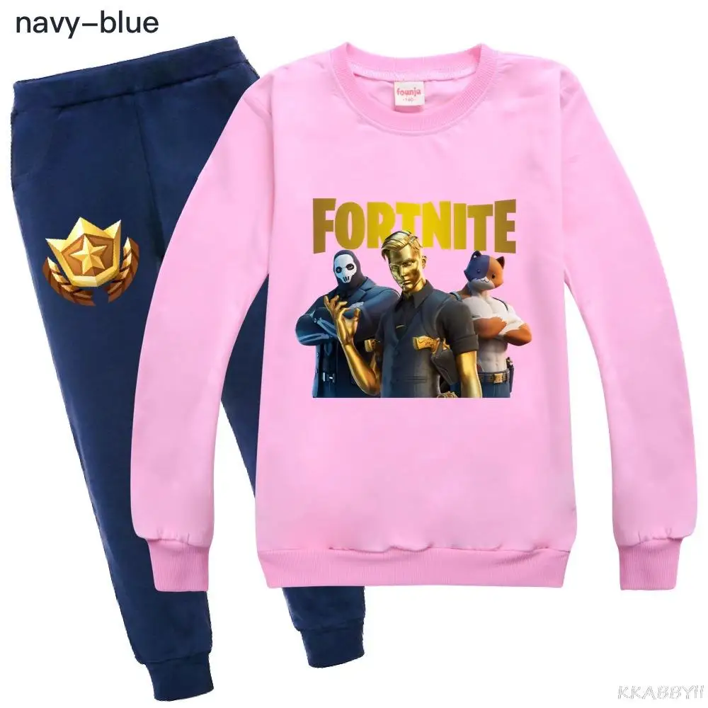 Детские комплекты спортивной одежды Fortnite спортивный костюм для девочек осенние