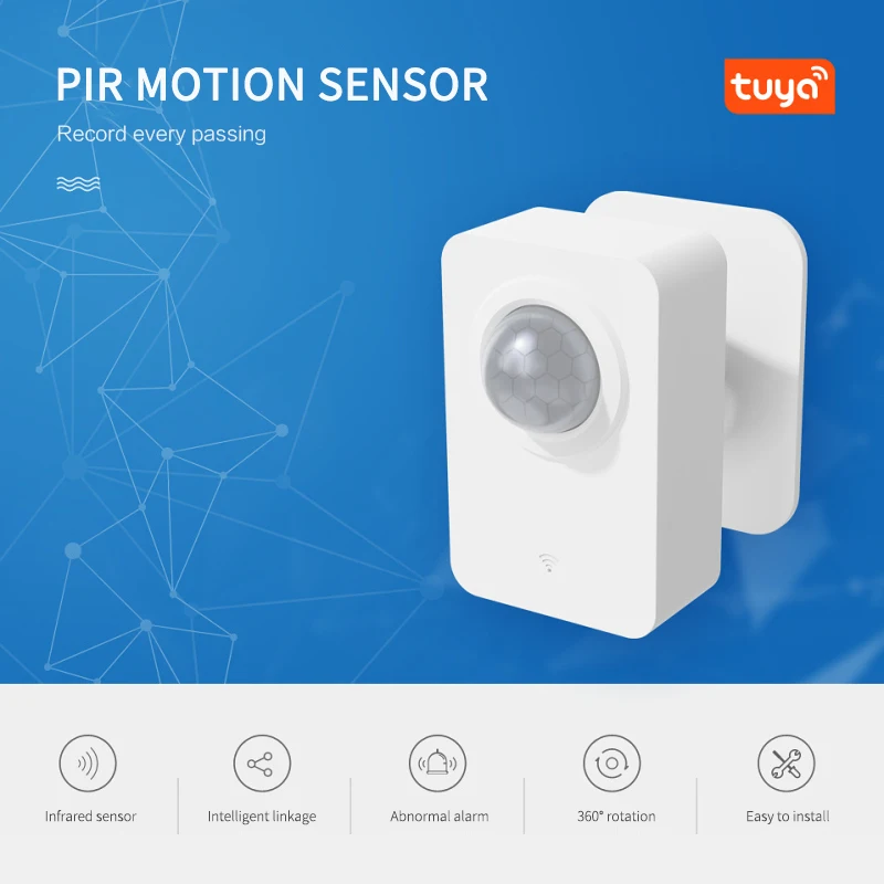 

Tuya Motion Sensor Real-time Monitoring PIR Motion Sensor Burglar Alarm Sensor Smart Life Infrared Passive Detector Smart Home