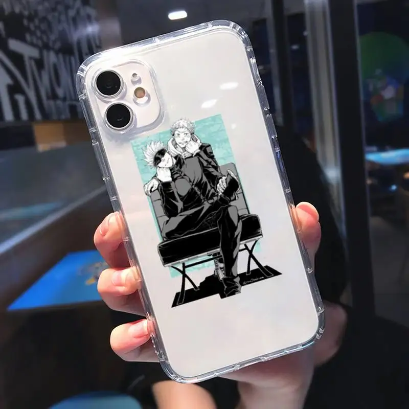 

Hot Anime Jujutsu Kaisen Phone Case Transparent for Clear iPhone 11 12 8 7 6 6S Plus X 5S SE 2020 XR mini pro XS MAX