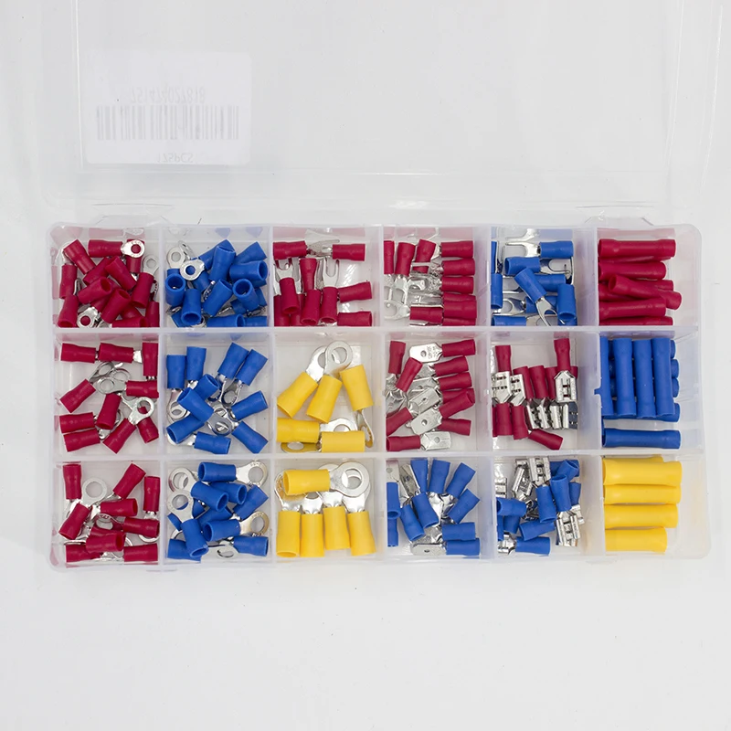 Желтый/красный/синий 175 шт./компл. различные электрические разъемы/обжимные
