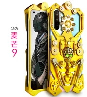 original zimon luxury armor metal aluminum phone case for huawei maimang 9 mechanical purely handmade skull phone shell