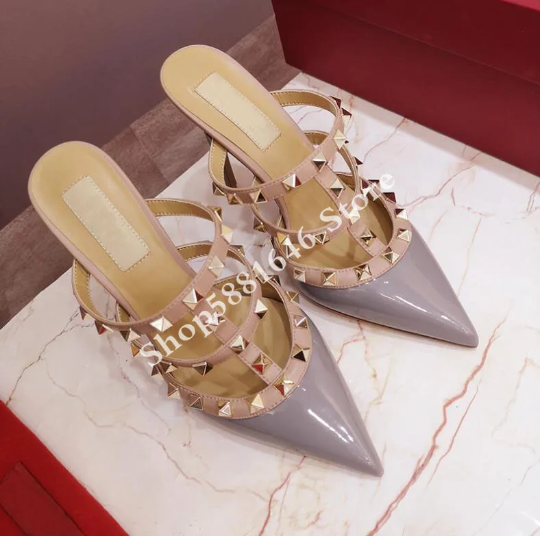 2020 женские сандалии на высоком каблуке Valentinos Роскошные дизайнерские Vltn Летняя