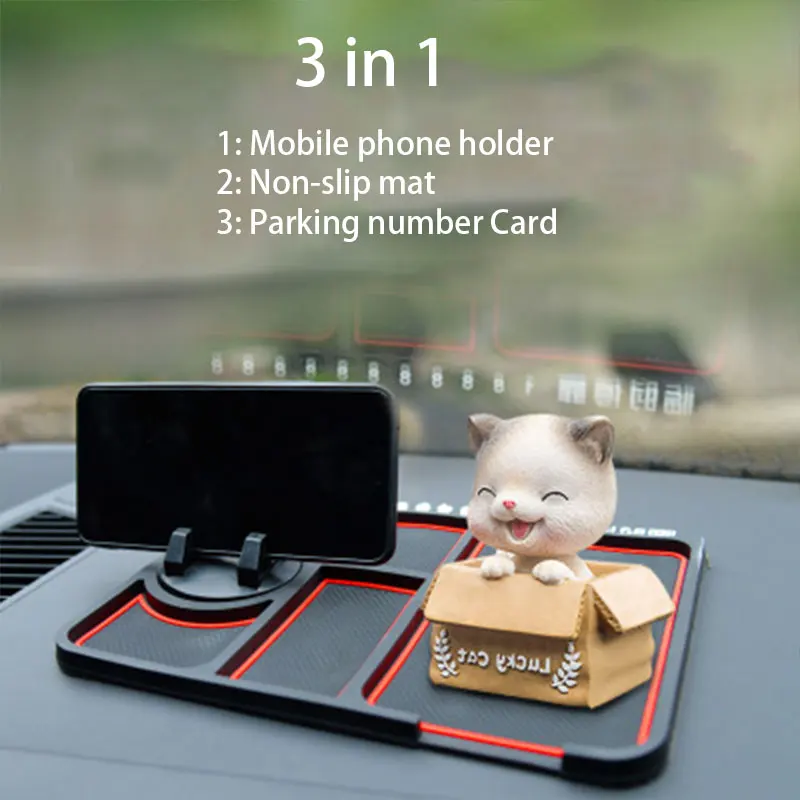Silicone Car Phone Holder Temporary No parking Card Number Mat Dashboard For On The Panel Coin Non Slip | Автомобили и мотоциклы