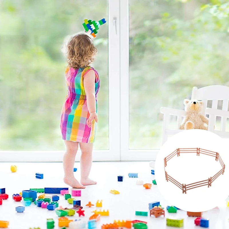 20 шт Мини забор Пластик сад игрушки Цветущий панели животноводческая ферма