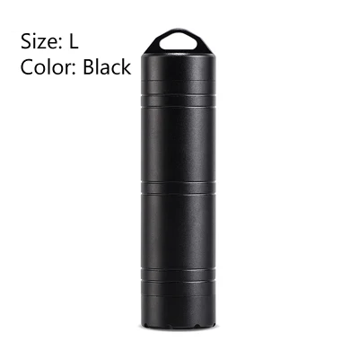 L black S/L EDC герметичная Водонепроницаемая канистра многослойная бутылка для лекарств Открытый Портативный секретный инструмент для хранения - Цвет: L black