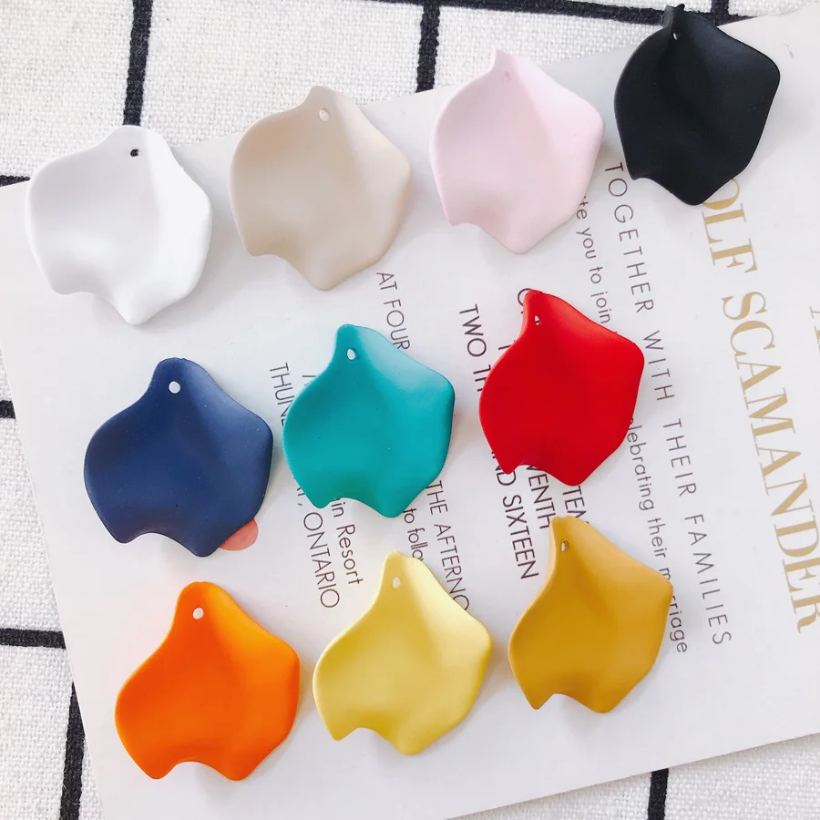 

DIY Handmade spring flower earrings material advanced sense petals fashion temperament earrings pendant Accessories