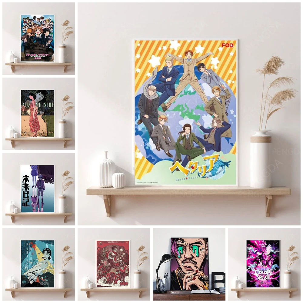 

Canvas Pictures Home Anime Japan Future Diary Fight Boy Decoration Modern Paintings Wall Art Prints Poster Modular Living Room