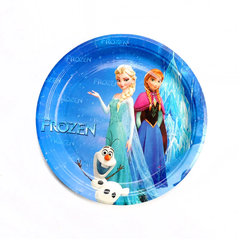 

Disney cartoon Frozen Princess Aisha children's birthday theme party set background layout props paper cup banner party supplies