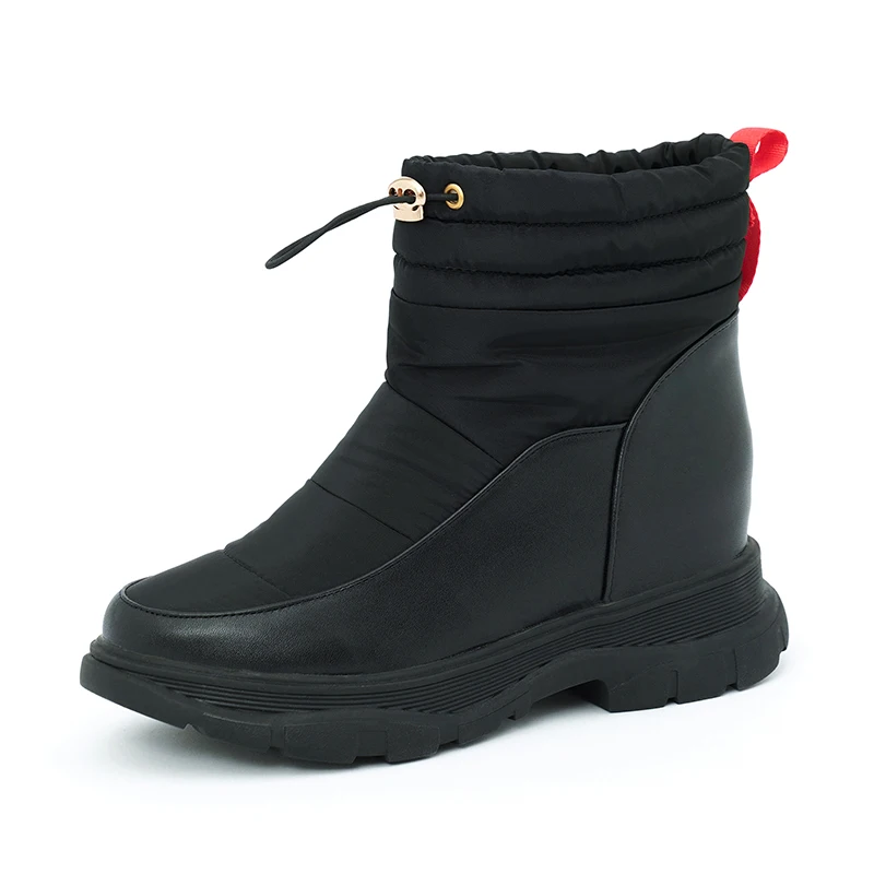 

Lucyever Cotton Padded Shoes Woman Winter Warm Down Snow Boots Women Waterproof Non-slip Platform Ankle Boots Female Plus Size
