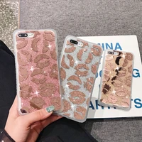 electroplated lip print phone case for iphone 11 pro x xs max xr 7 8 plus se 2020 transparent back cover