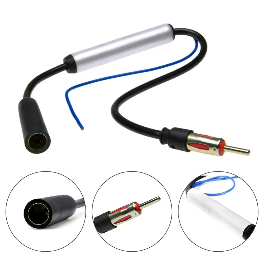 Автомобильный FM и AM усилитель сигнала автомобильной антенны радио антенна 48 см