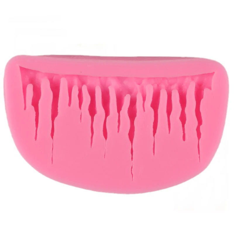 Icicles украшения для торта силиконовая форма сосулька граница Sugarcraft ледяные