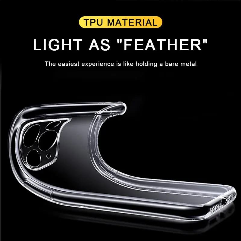 soft tpu phone case for iphone 11 12 pro max xs max xr x 12 mini case for iphone 6 6s 7 8 plus se 2020 back 13 cover transparent free global shipping