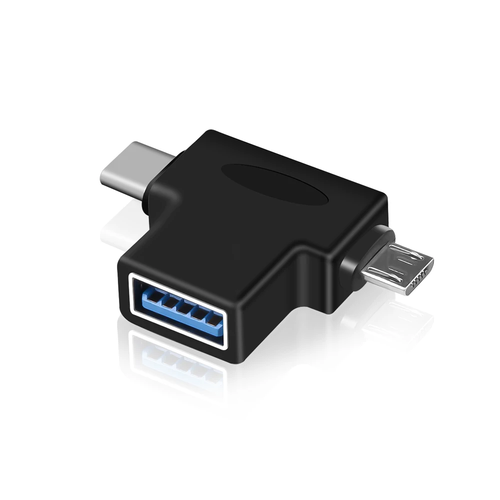 Лидер продаж адаптер OTG для телефона 2 в 1 преобразователь Micro USB Type C 3 0 кабель