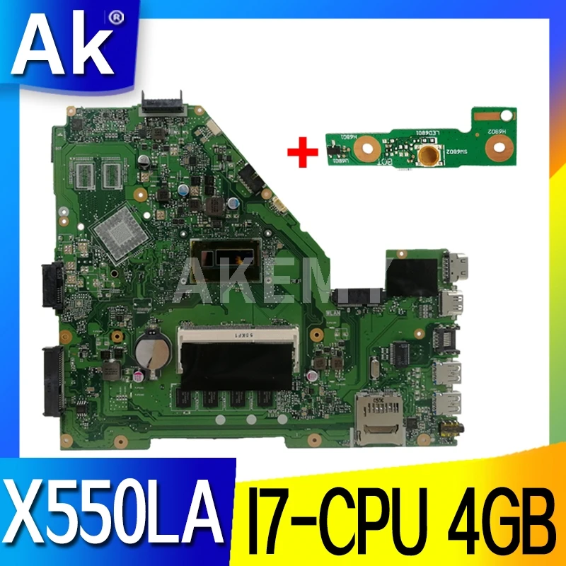 Akemy для ASUS X550LA X550LD X550LC Y581L A550L R510L Y583L материнская плата ноутбука протестирована 100%