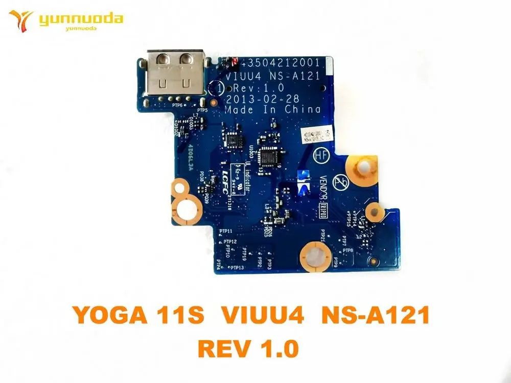 Оригинал для Lenovo YOGA 11S USB board viu4 NS-A121 Протестировано хорошее качество бесплатная