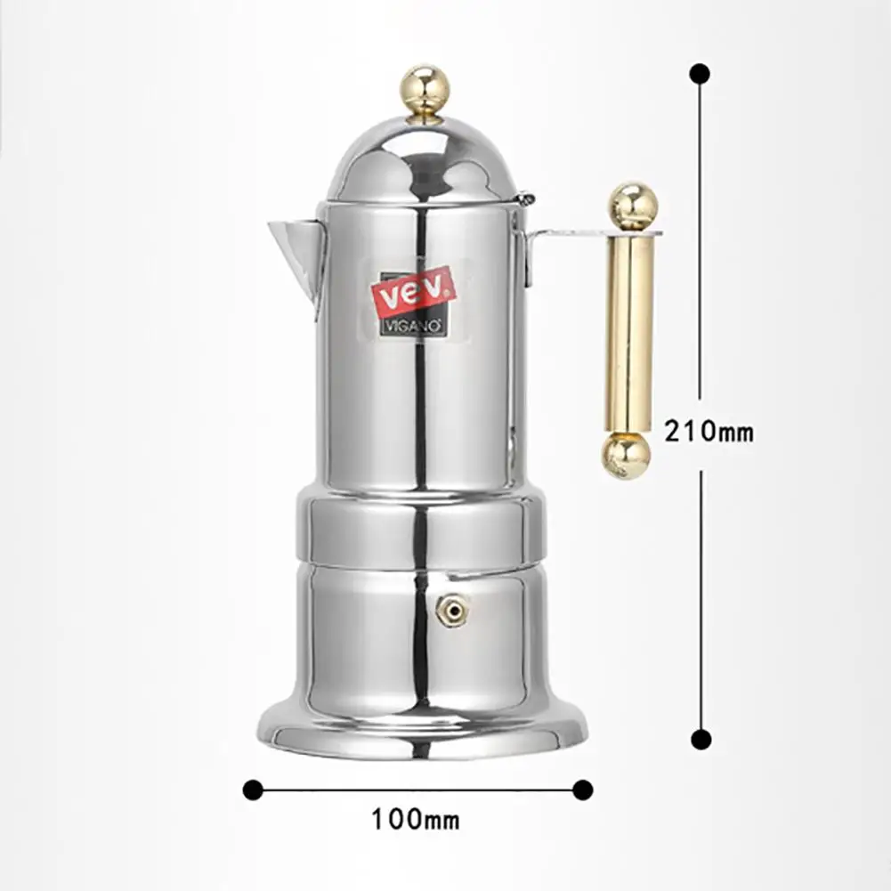 

Italian Moka Espresso Maker Percolators Pot Coffee Extractor Stainless Steel Coffee Maker Pot