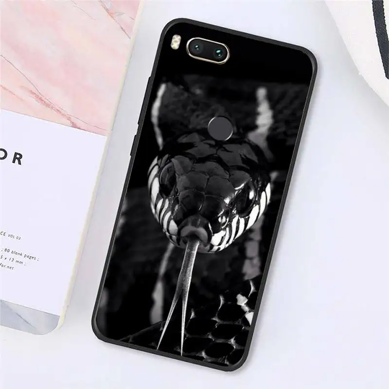 

Horror animal snake Phone Cases For Xiaomi Redmi note 7 8 9 t k30 max3 9 s 10 pro lite Luxury brand shell funda coque