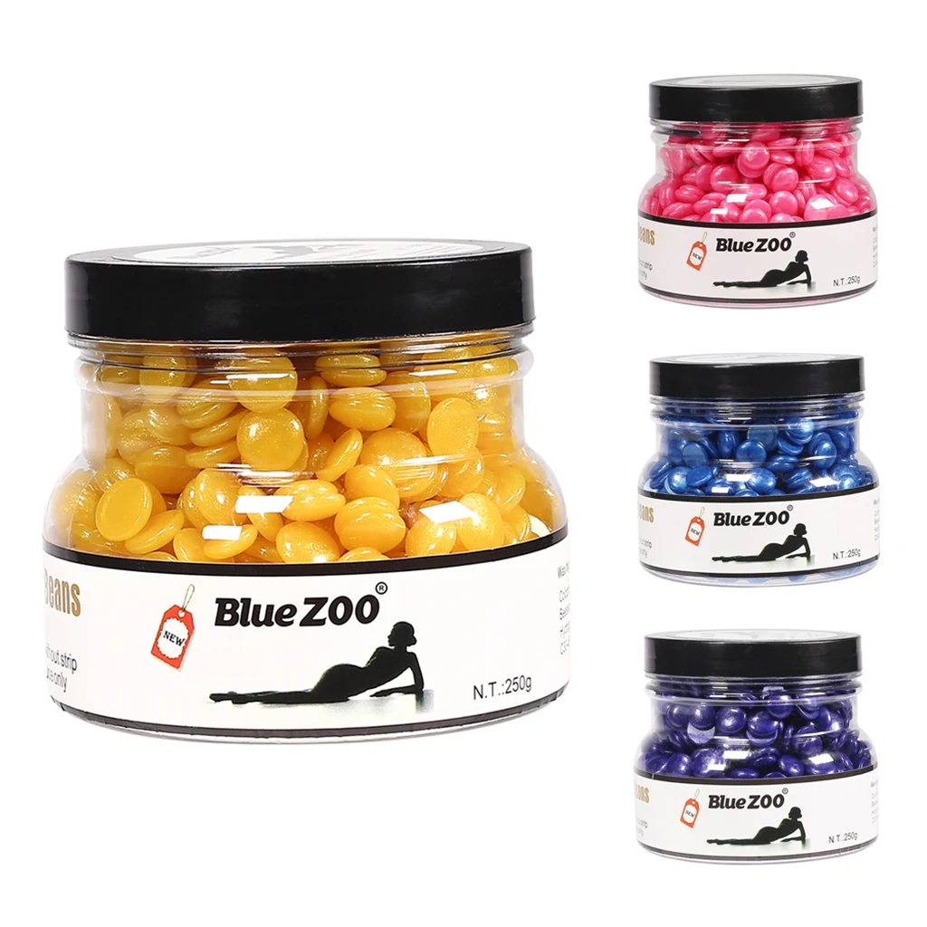 

250g Women Girls Hard Wax Beans - Hard Body Wax Beads Hair Removal Waxing Bikini Depilatory, Choose Colors