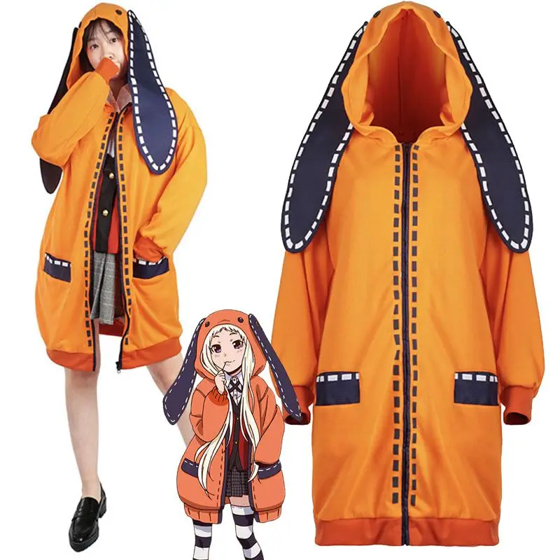 

Anime Kakegurui Cosplay Compulsive Gambler Yomoduki Rune Runa Cosplay Costumes Clothing Halloween Women Hoodie Coat Jacket